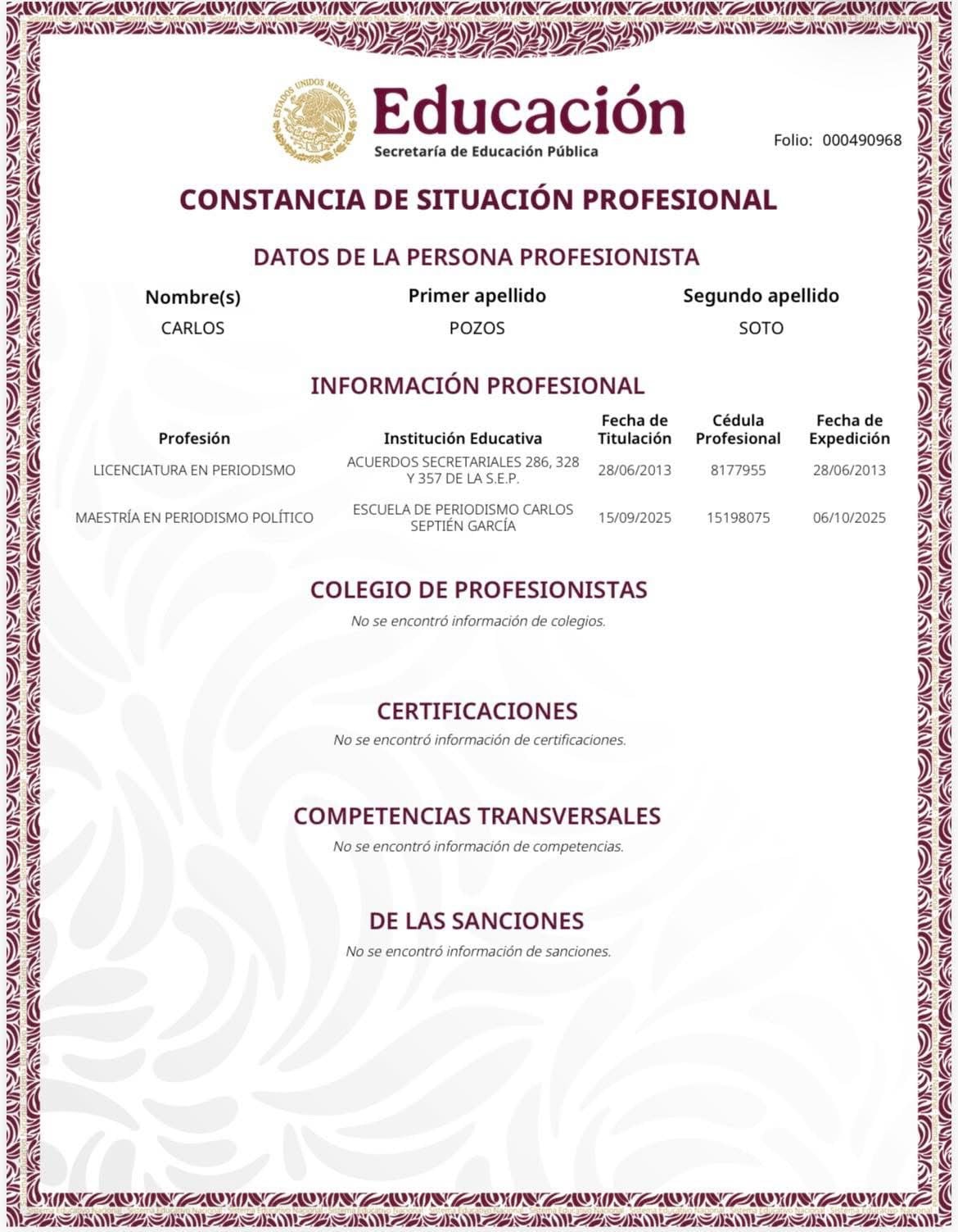Lord Molécula obtiene maestría