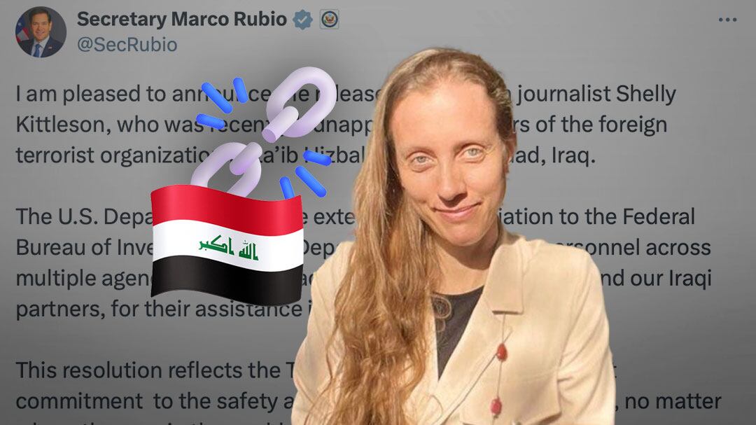 Marco Rubio confirma liberación de Shelly Kittleson en Irak