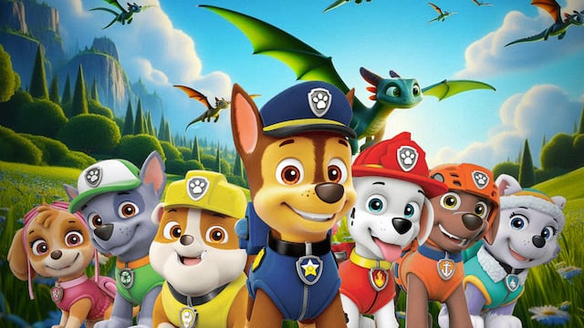 Dibujos de Paw Patrol y dragones bebés para colorear