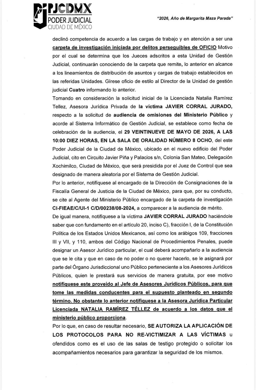 Javier Corral vs Maru Campos