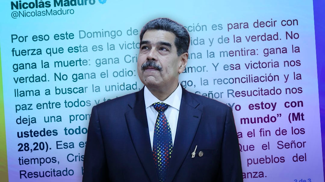 Maduro llama al diálogo desde prisión en Estados Unidos en Domingo de Resurrección