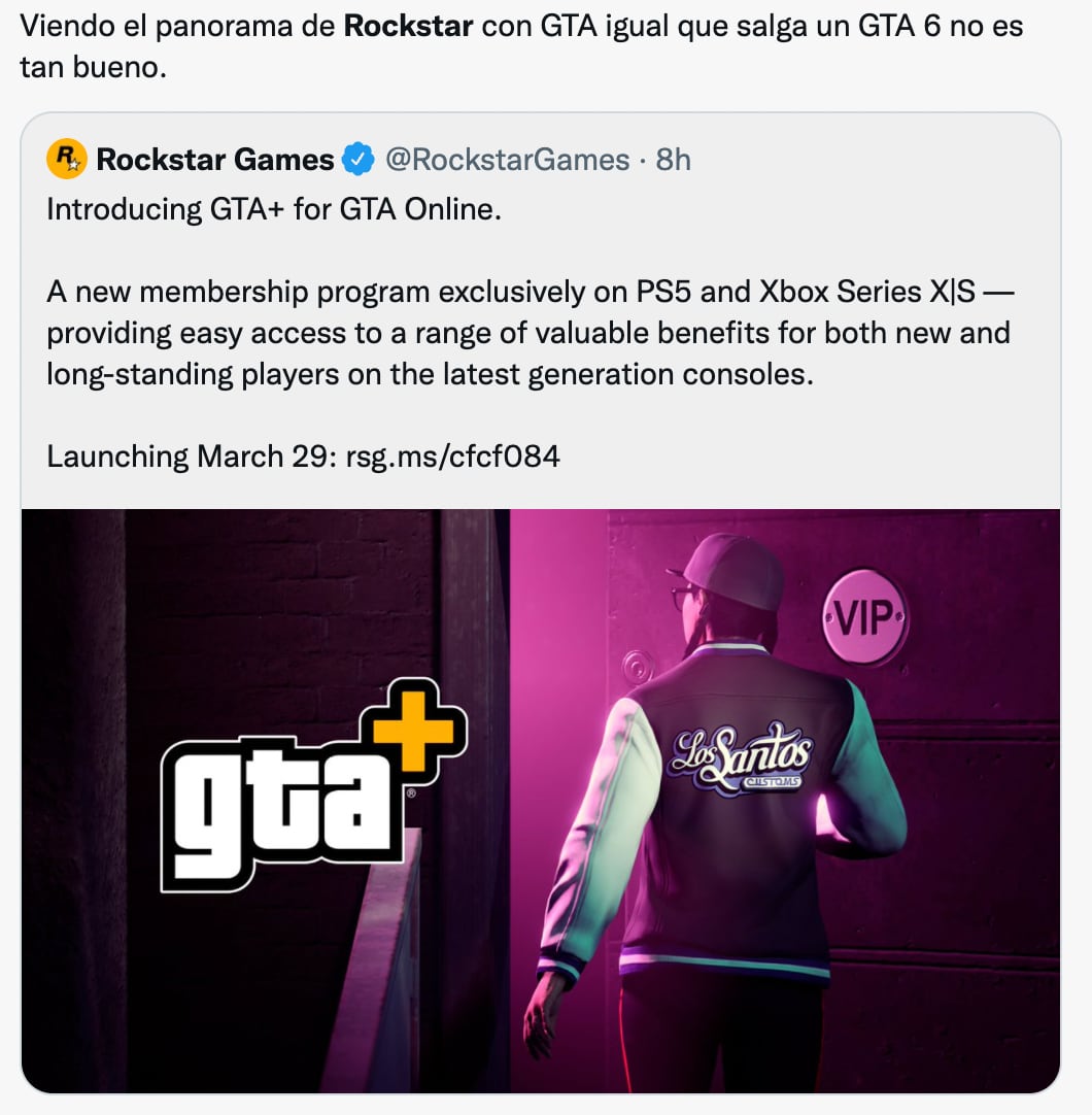 Comentarios a GTA+