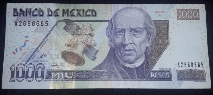 Billete de 1000 pesos D1