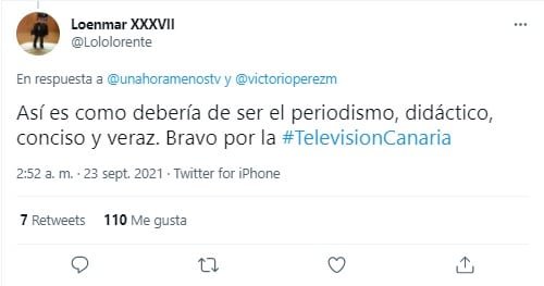 Televisora Canaria cubre la erupción del volcán 'Cumbre Vieja'