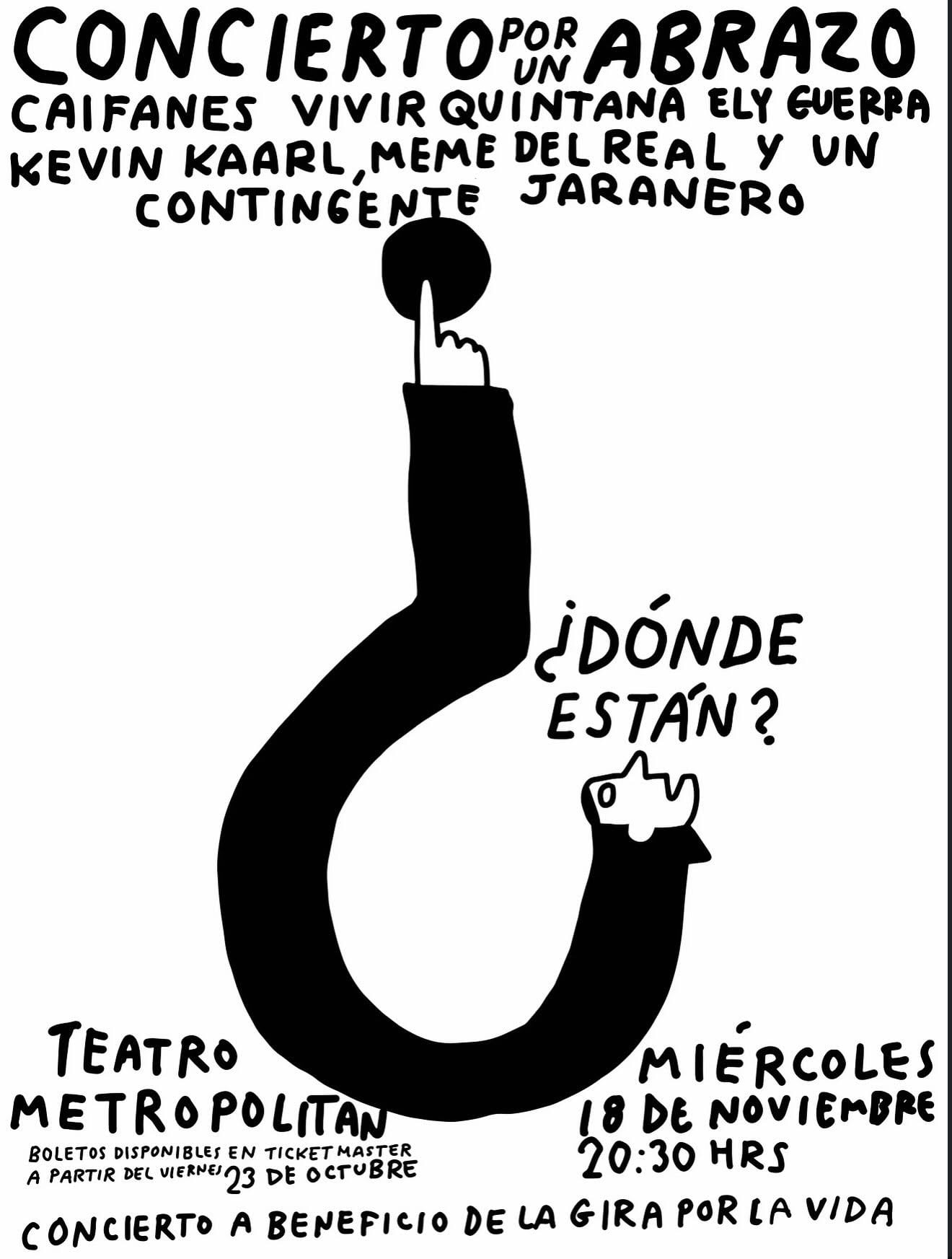 Concierto por un abrazo: Caifanes y EZLN encabezan evento para madres buscadoras en el Teatro Metropólitan