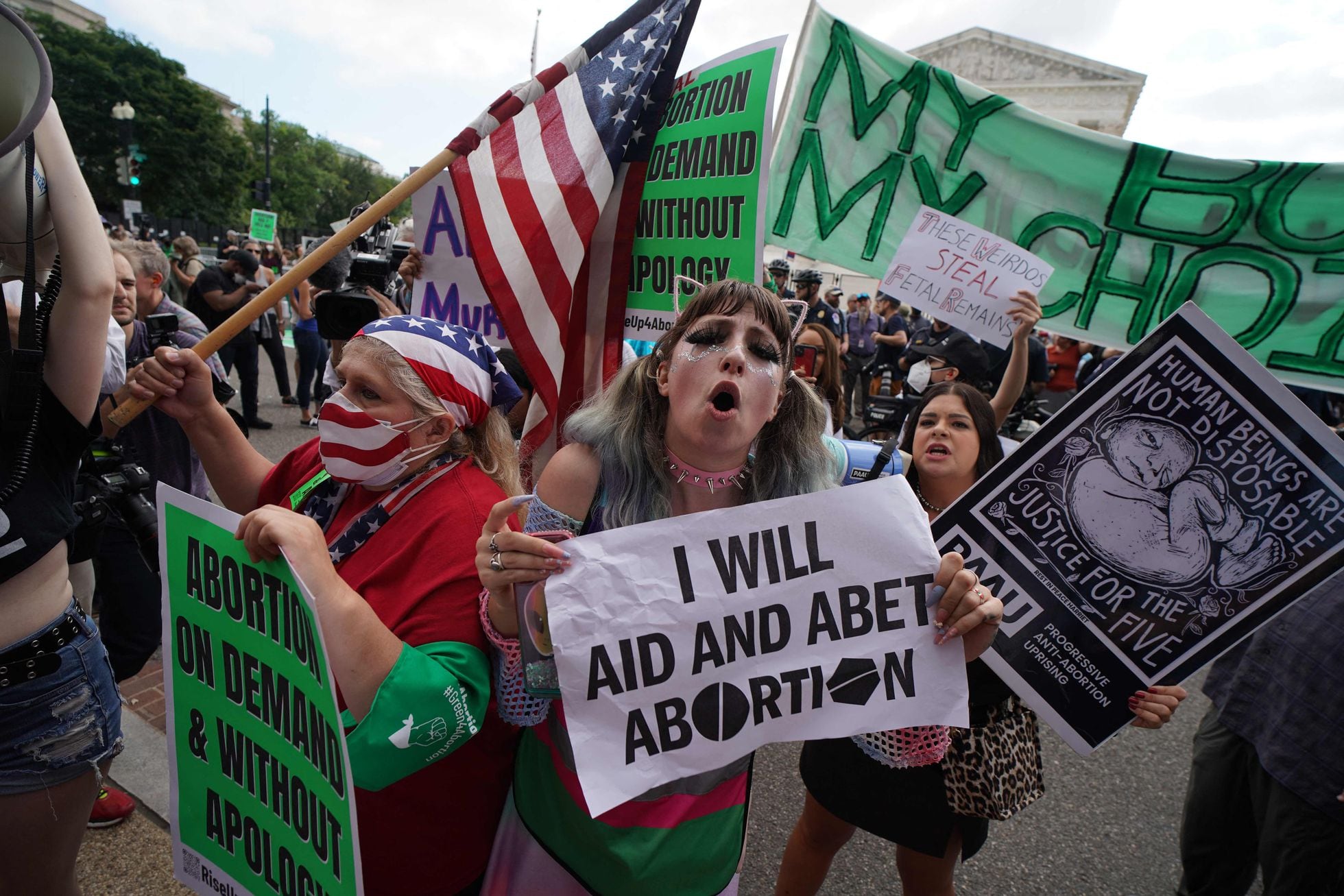 Protesta a favor del aborto en Estados Unidos