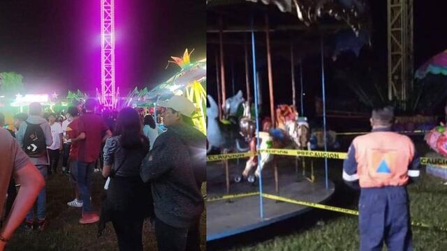 Desplome juego mecánico en Teloloapan