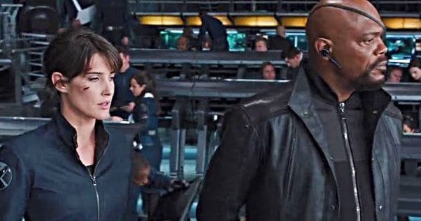 Cobie Smulders como Maria Hill y Samuel L. Jackson como Nick Fury