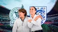 Claudia Sheinbaum ve el México vs Inglaterra junto a Delfina Gómez en Nezahualcóyotl