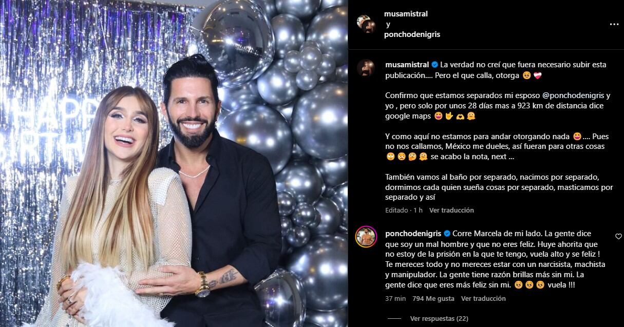 Poncho de Nigris y Marcela Mistral