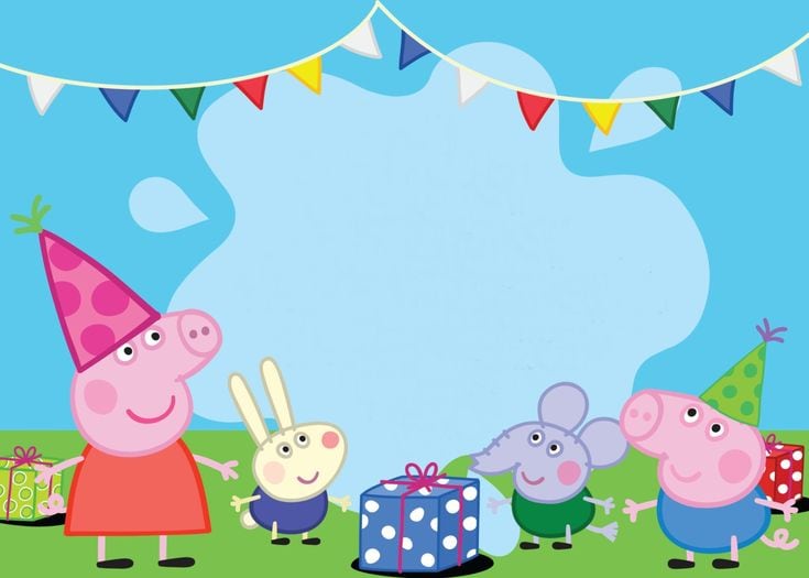 Tarjeta de feliz cumpleaños de Peppa Pig
