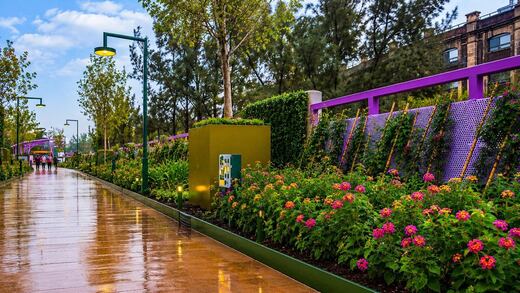 Clara Brugada inaugura el Jardín Flotante Tlallipan, primera Utopía peatonal en CDMX
