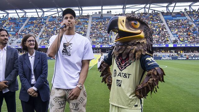 Juan Toscano en el partido del América, en San José, California