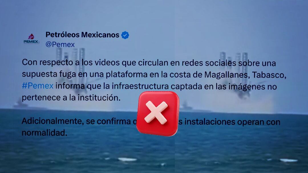 Pemex niega que fuga en Costa de Magallanes, Tabasco sea de sus plataformas