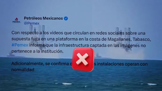 Pemex niega que fuga en Costa de Magallanes, Tabasco sea de sus plataformas