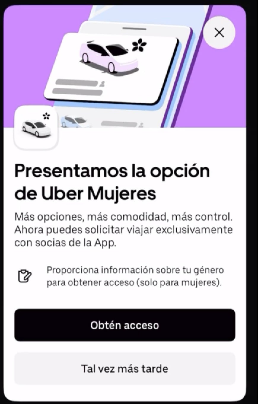 Uber Mujeres llega a México: así funciona la opción para viajar con conductoras.