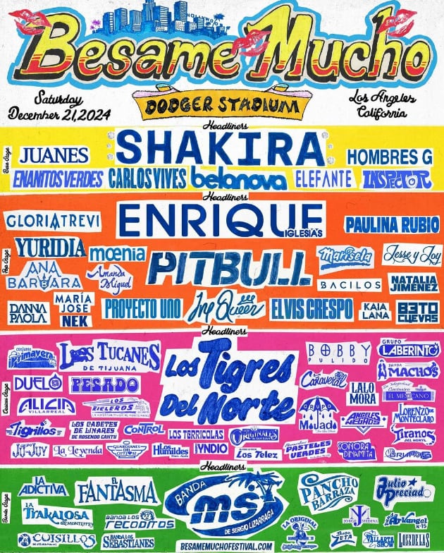 Cartel Completo de Bésame Mucho 2024