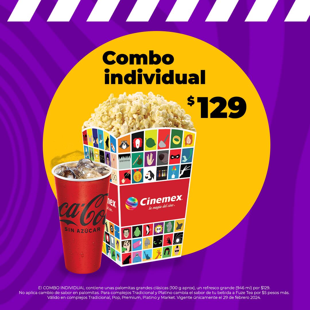 ¿Cinemex boletos a 29 pesos? Cinemexmanía también pone a precio de oferta un par de combos