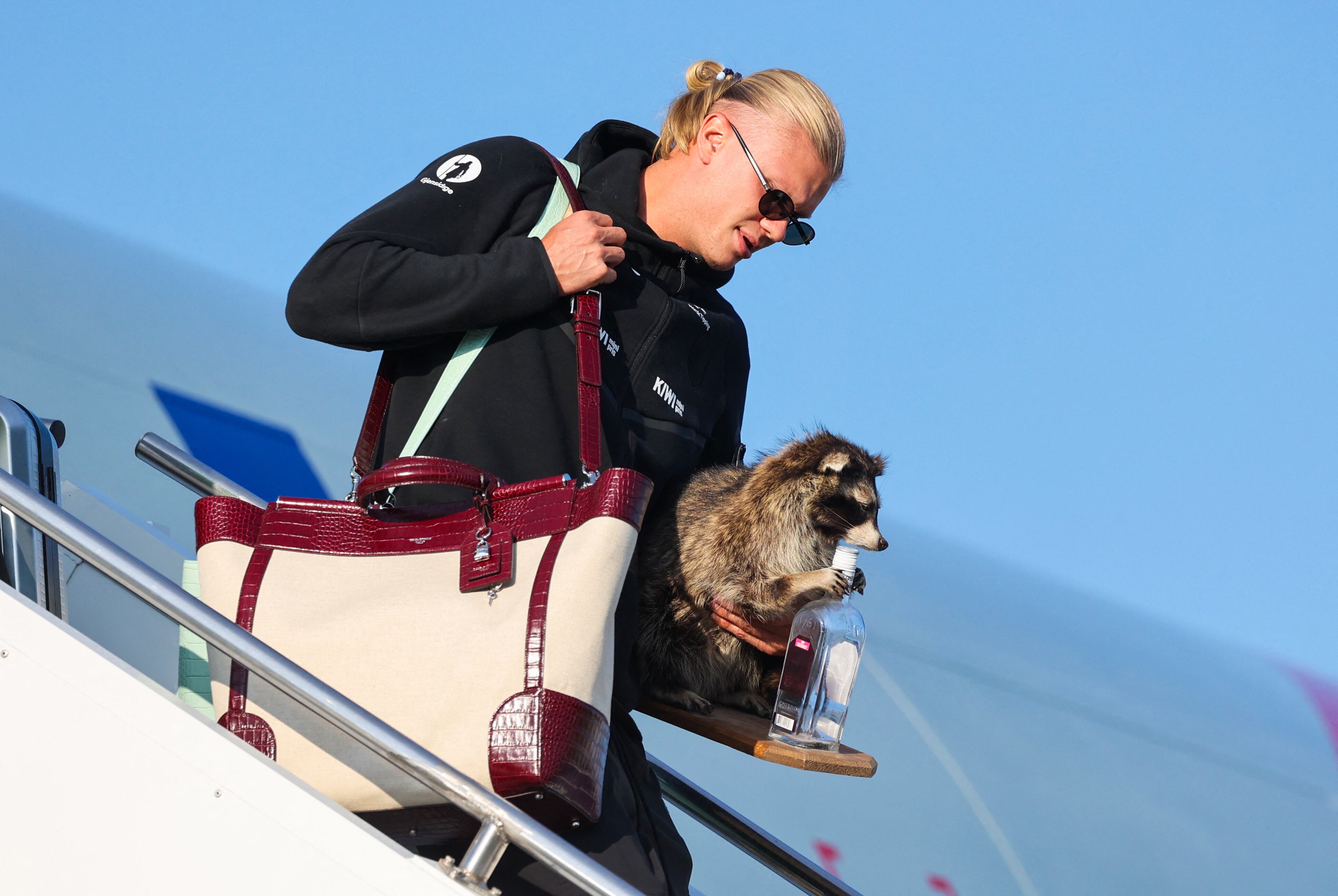 Haaland regresa a Noruega con un mapache