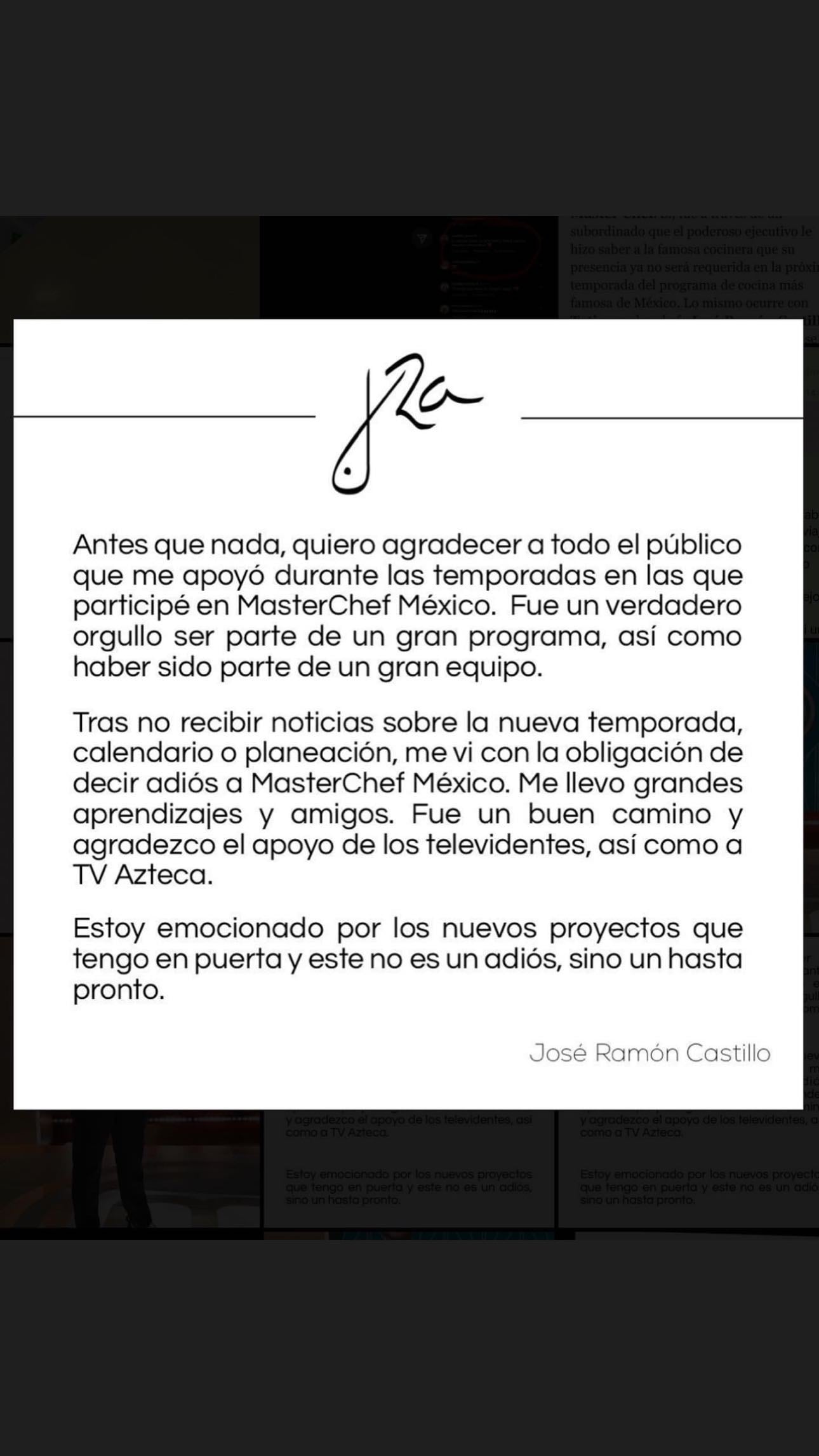 La Chef Betty Vázquez y José Ramón Castillo se despiden de MasterChef