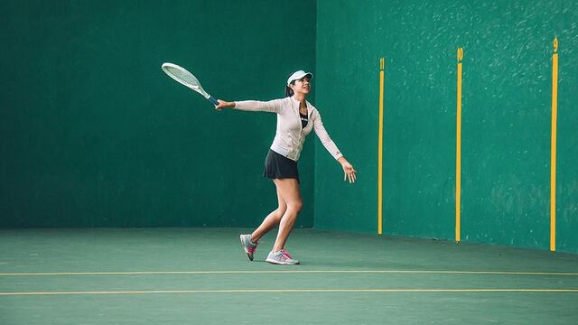Diana Núñez en competencia.
