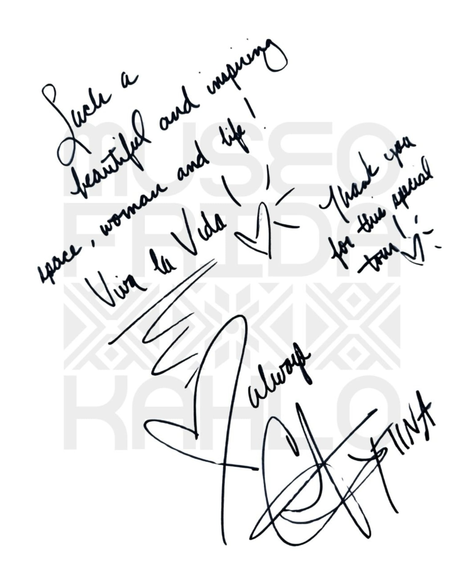 Christina Aguilera escribió mensaje dedicado a Frida Kahlo tras visita en la Casa Azul