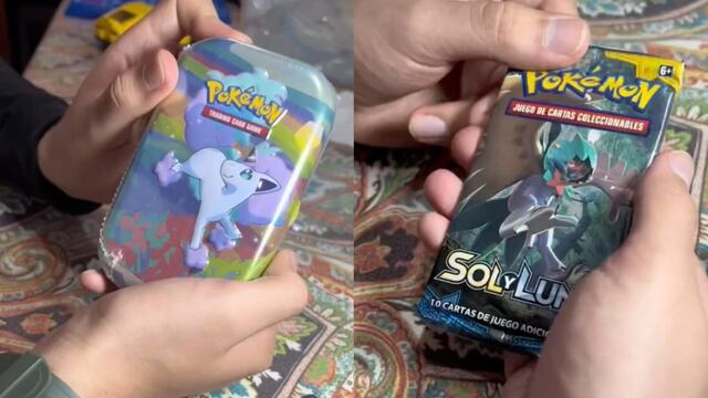 Latitas con cartas coleccionables de Pokémon del 7 Eleven