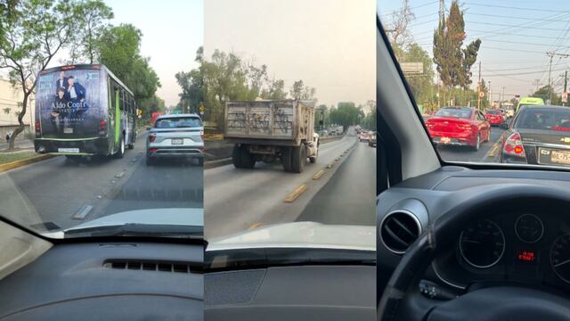 Autos invaden carril confinado del Metrobús CDMX