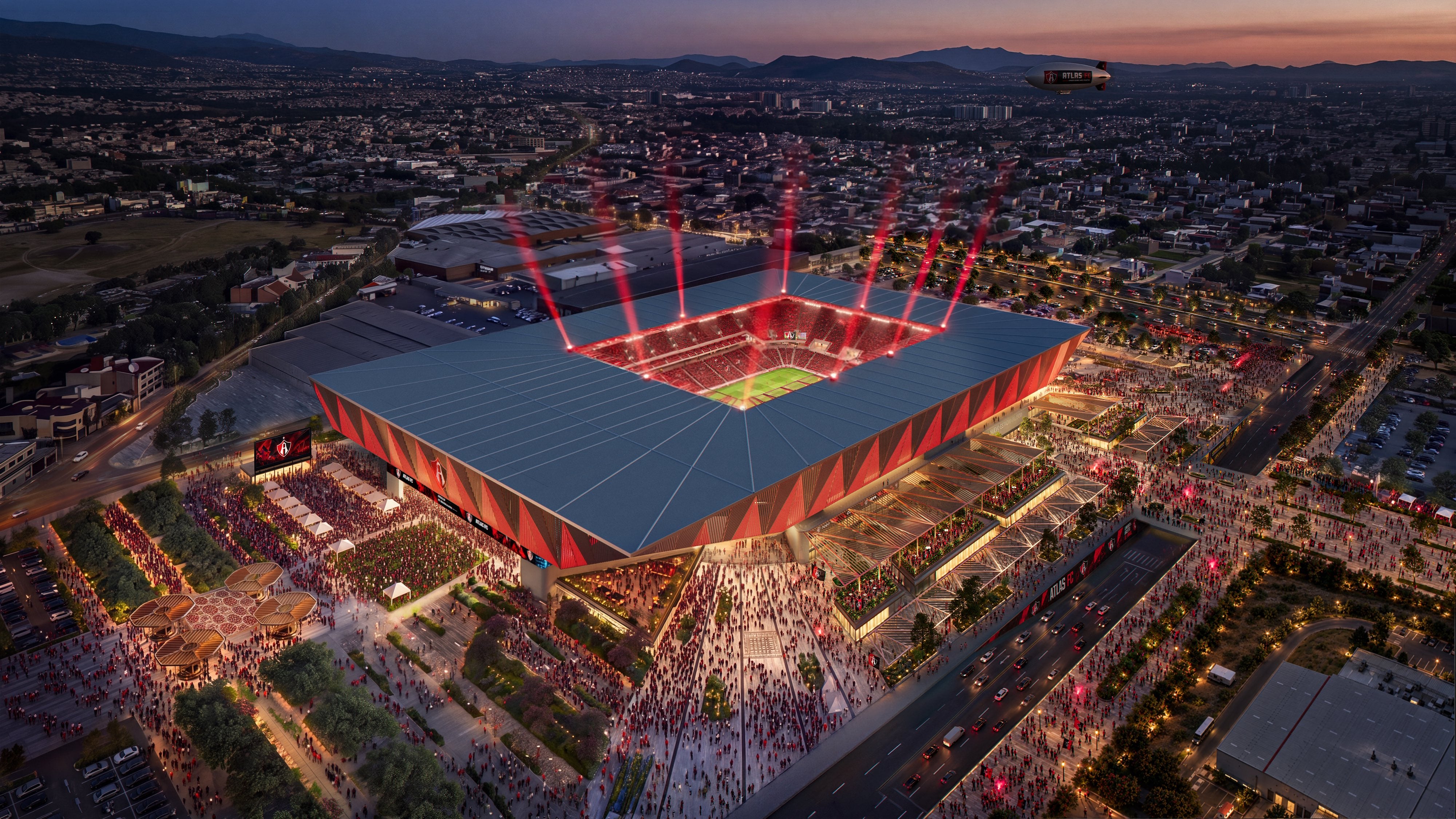 Así se ve el nuevo estadio del Atlas: tendrá gradas retráctiles y capacidad para 40 mil aficionados