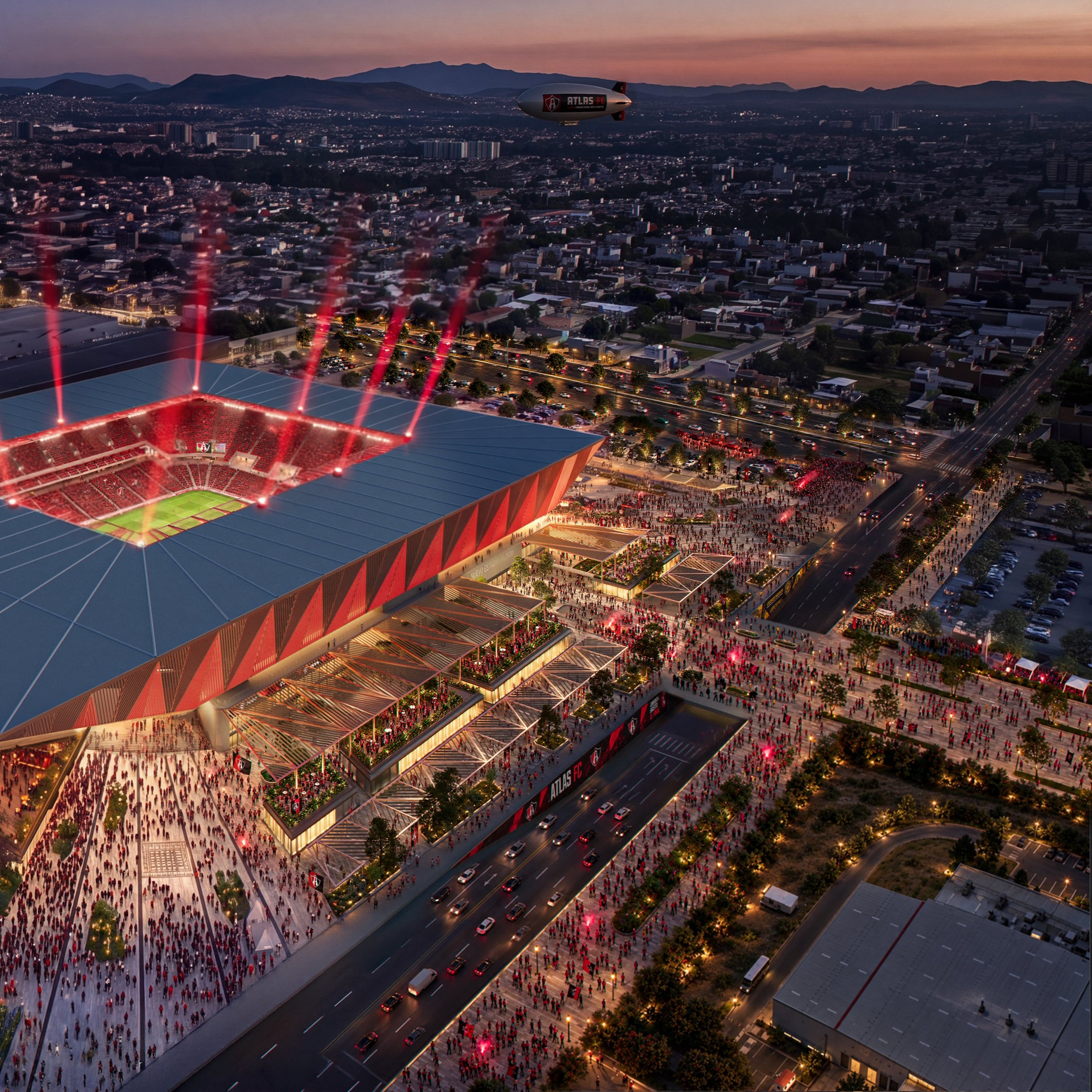 Así se ve el nuevo estadio del Atlas: tendrá gradas retráctiles y capacidad para 40 mil aficionados