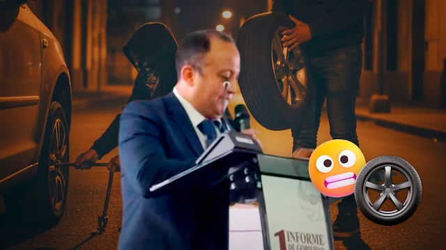 Al alcalde de San Damián Texoloc, Tlaxcala, David Sánchez Rincón le roban las llantas en pleno informe de gobierno