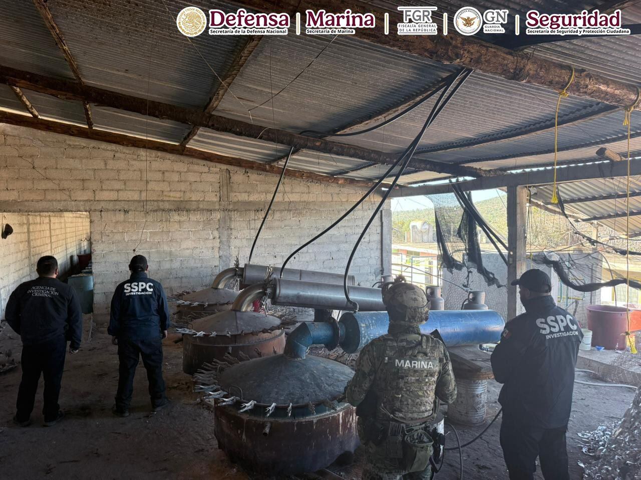 Omar García Harfuch operativo a laboratorios de metanfetamina en Tlaxcala y Puebla