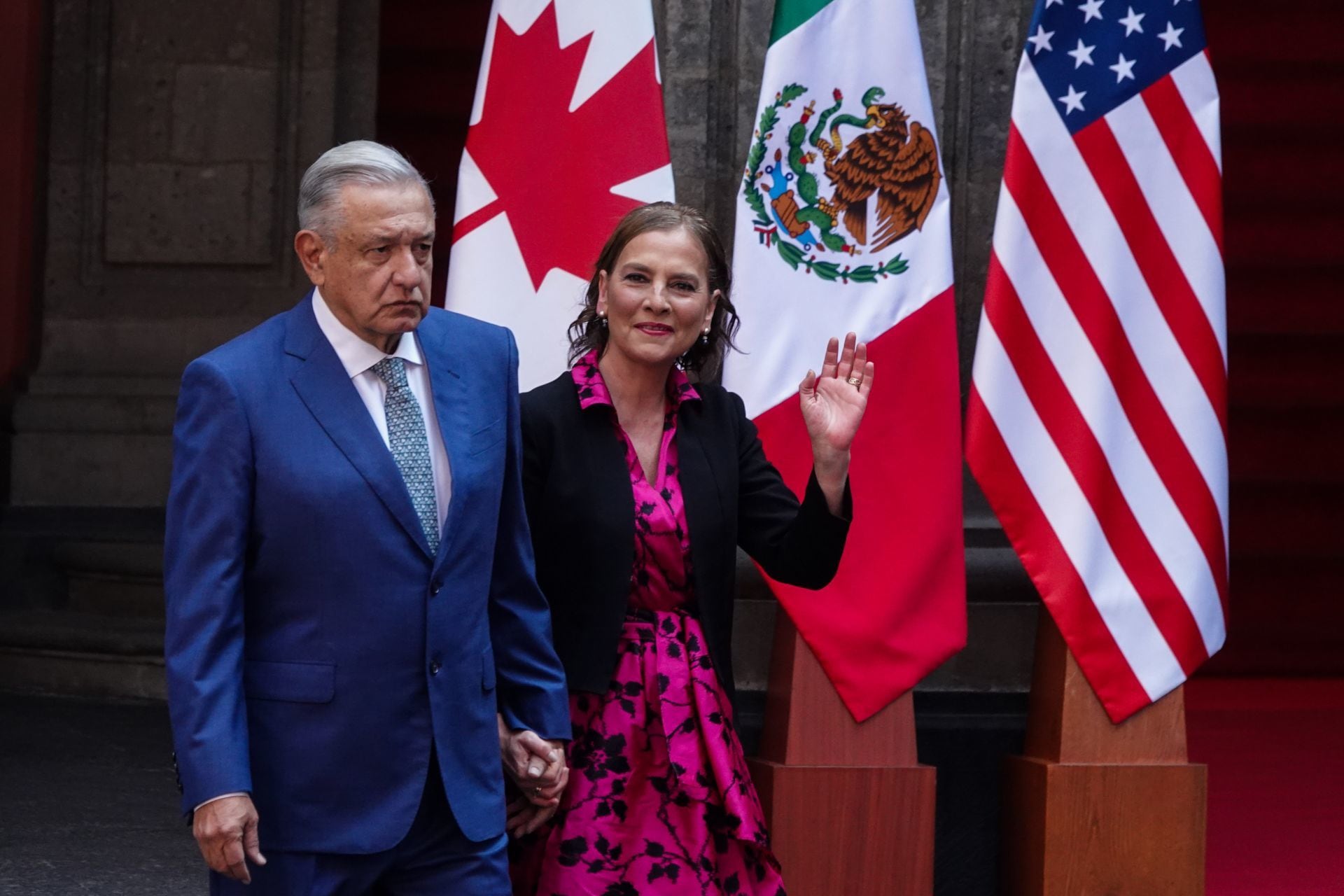 AMLO y Beatriz Gutiérrez Müller.