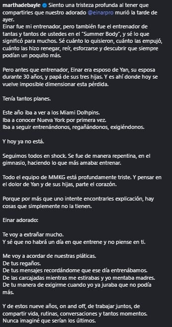 ¿De qué murió Einar Méndez? Fallece influencer fitness a los 48 años