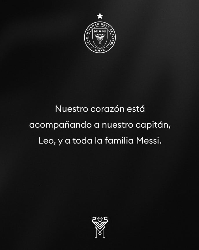 Minuto de silencio por Jorge Messi antes del Inter Miami vs Monterrey