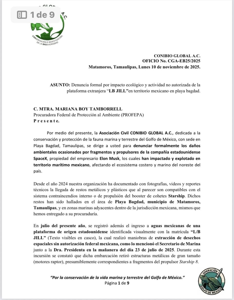 Detectan afectaciones en Playa Bagdad y denuncian a SpaceX ante Profepa