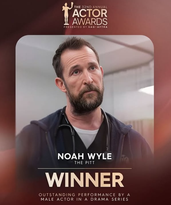 Noah Wyle gana Mejor actor en una serie de drama