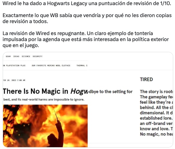 Wired critica a Hogwarts Legacy y lo tacha de antisemita