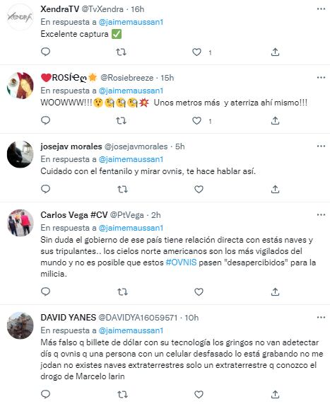 Reacciones a las luces extrañas en Estados Unidos que compartió Jaime Maussan