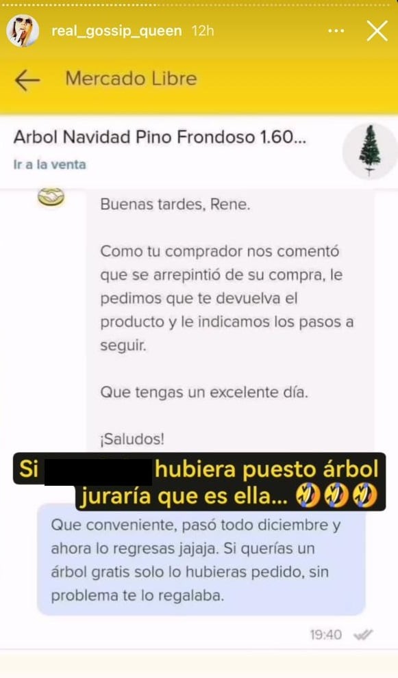 Compra árbol de Navidad en Mercado Libre; lo devuelve en enero.