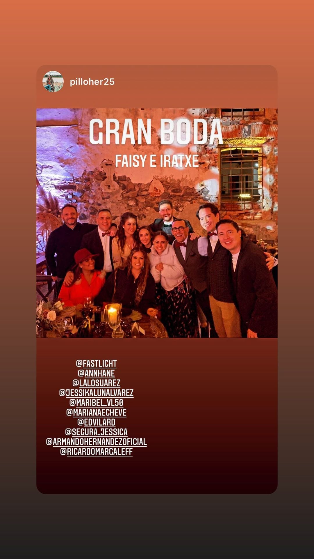 Elenco de 'Me Caigo de Risa' en la boda de Iratxe Beorlegui y Faisy