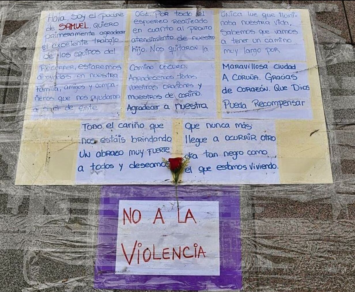 Manifestación por el asesinato de Samuel Luiz