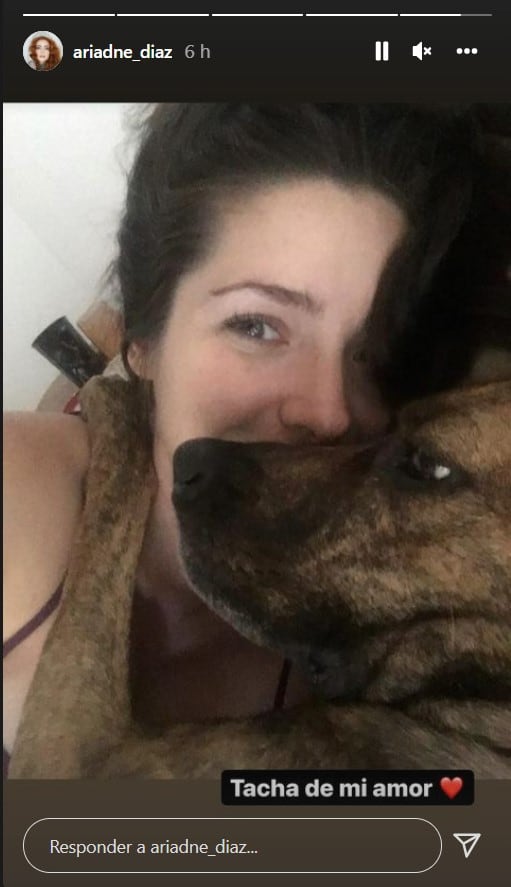Ariadne Díaz recuerda a su perrita
