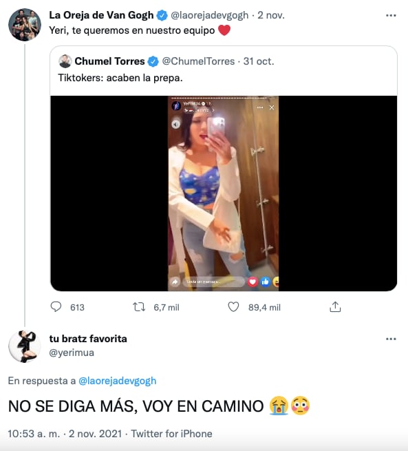 La Oreja de Van Gogh responde a YeriMUA