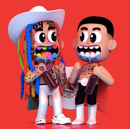 Portada de la canción "Y ahora" de Grupo Firme y 6ix9ine