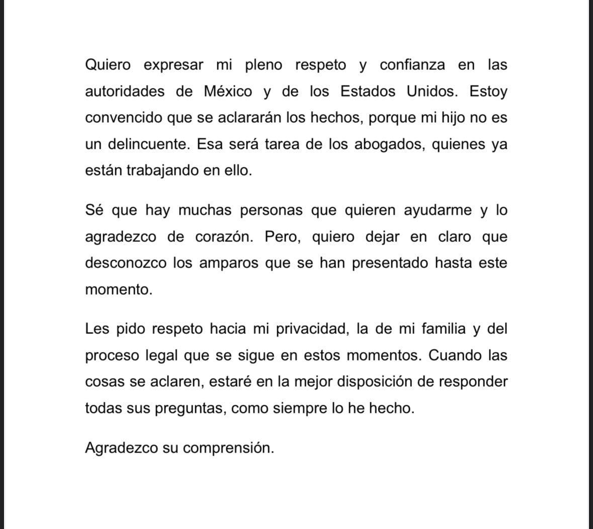Julio César Chávez González se pronuncia por amparos tras detención de Julio César Chávez Jr.: “Mi hijo no es un delincuente”