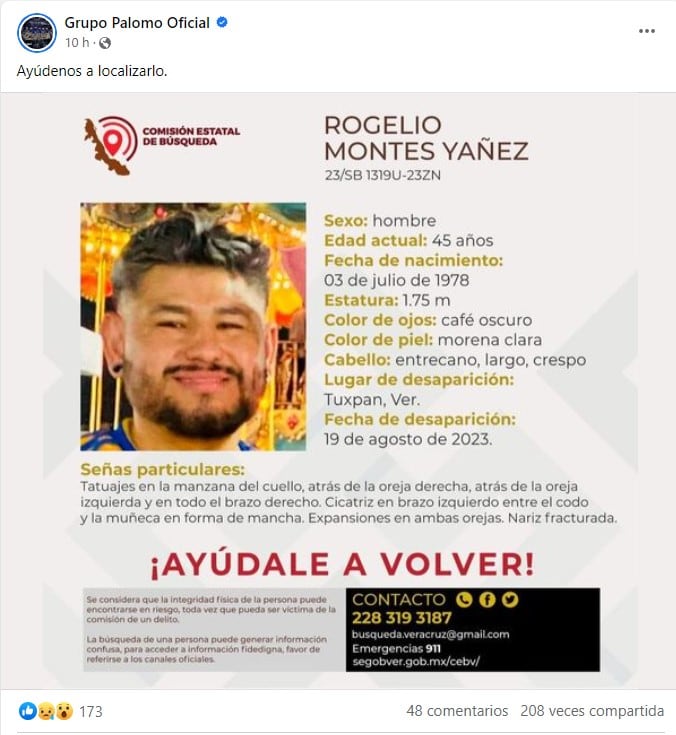 Rogelio Montes Yañez, integrante de Grupo Palomo