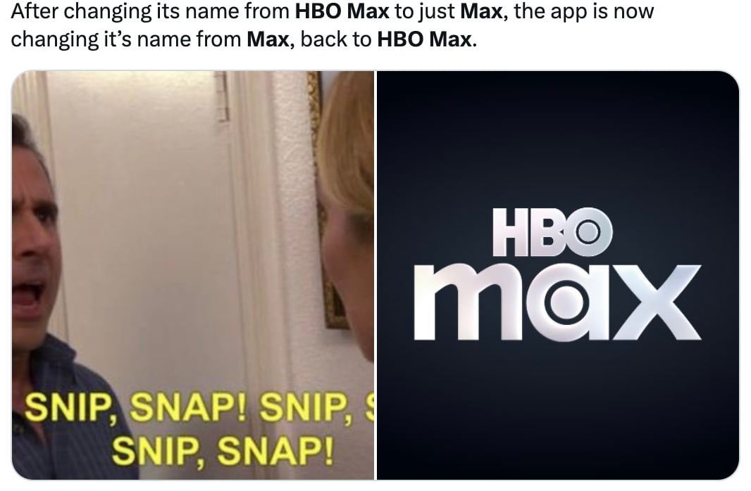 Max vuelve a ser HBO Max y los memes se burlan del cambio de nombre