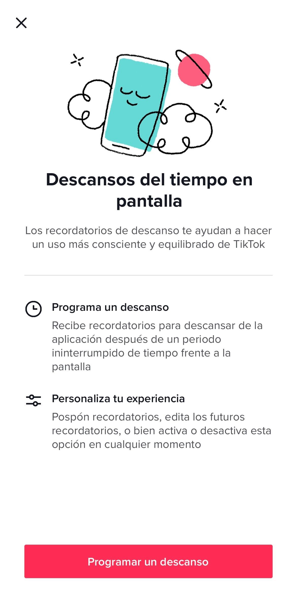 TikTok añadirá recordatorios para que los usuarios descansen de la app