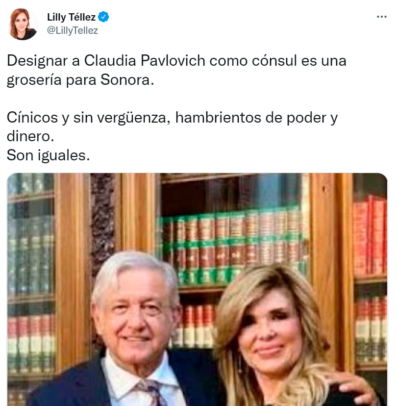 Tuit de Lilly Téllez